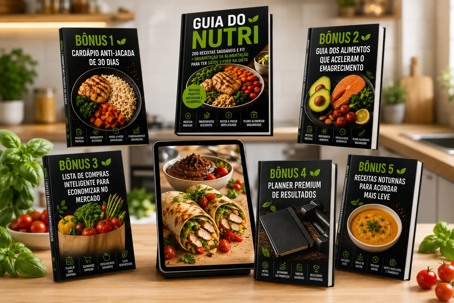 Mockup do Guia 200 Receitas